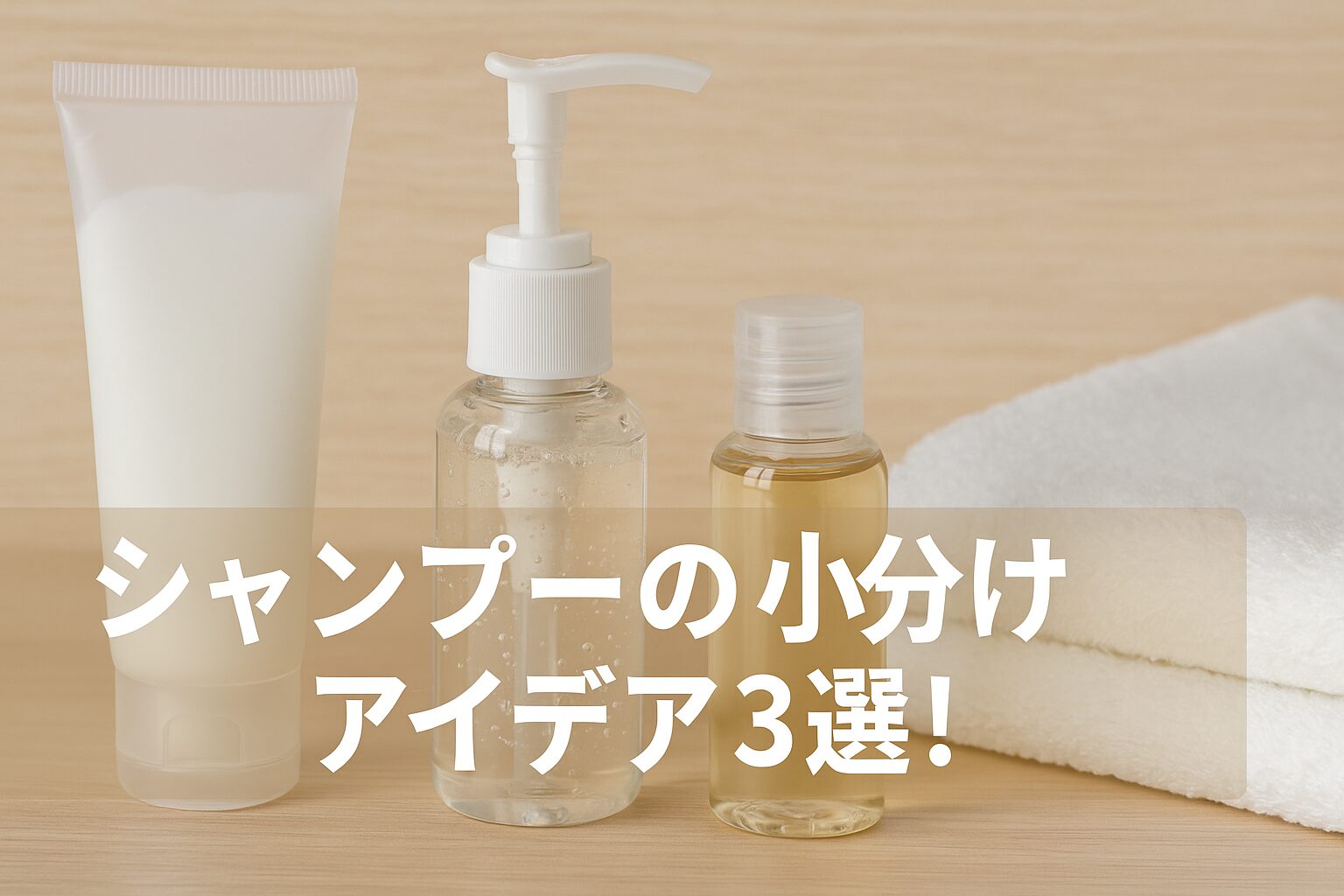 シャンプーの小分けアイデア3選!持ち運びは家にあるもので簡単にできる!
